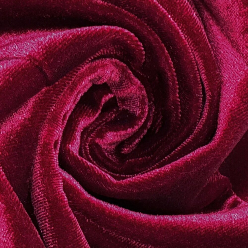 Burgundy Party Women's Elegant Velvet Blazer - Picture 8 of 8